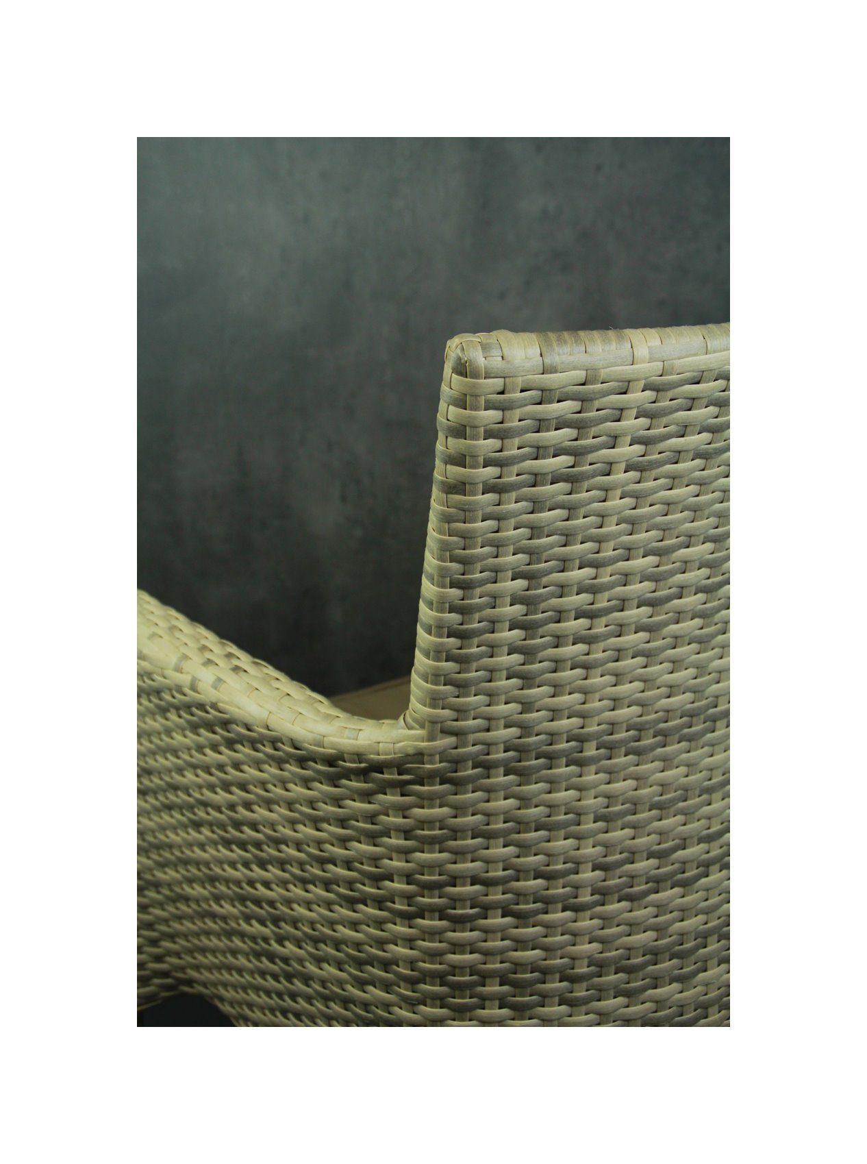 Konway Stapelstuhl MILANO (4 St), 4x KONWAY® MILANO Stapelsessel Elfenbein + Kissen Polyrattan Sessel