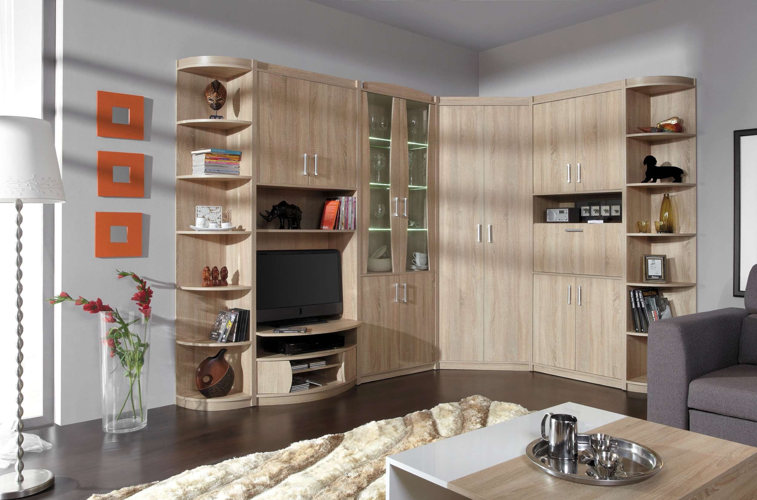 Stylefy Eckregal Basil, Sideboard, Kinderschrank, mit 6 Fächern, Spanplatte, viel Stauraum, Modern Design