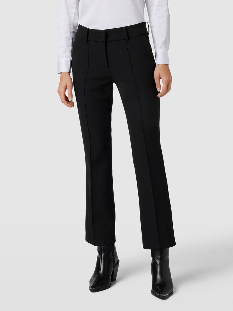 Stoffhose mit Bügelfalten Modell 'FARAH' in black