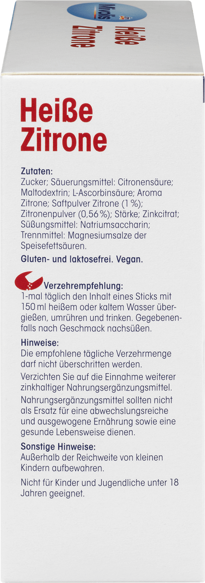 Heißgetränk Heiße Zitrone, Portionssticks 20 St., 100 g