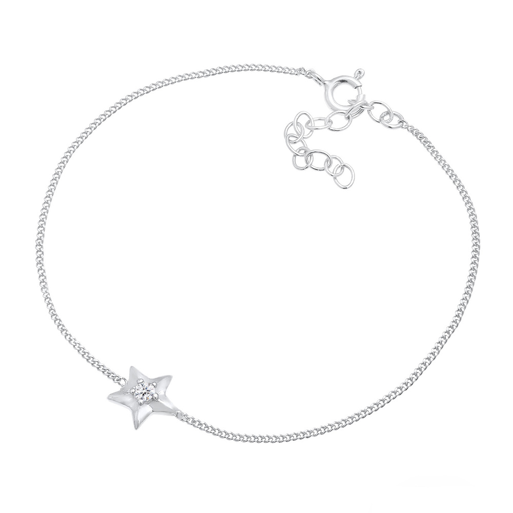 Elli Elli Bracelet Filigrane d'une étoile féminine avec cristaux en 925/1000 argent ma Bracelet