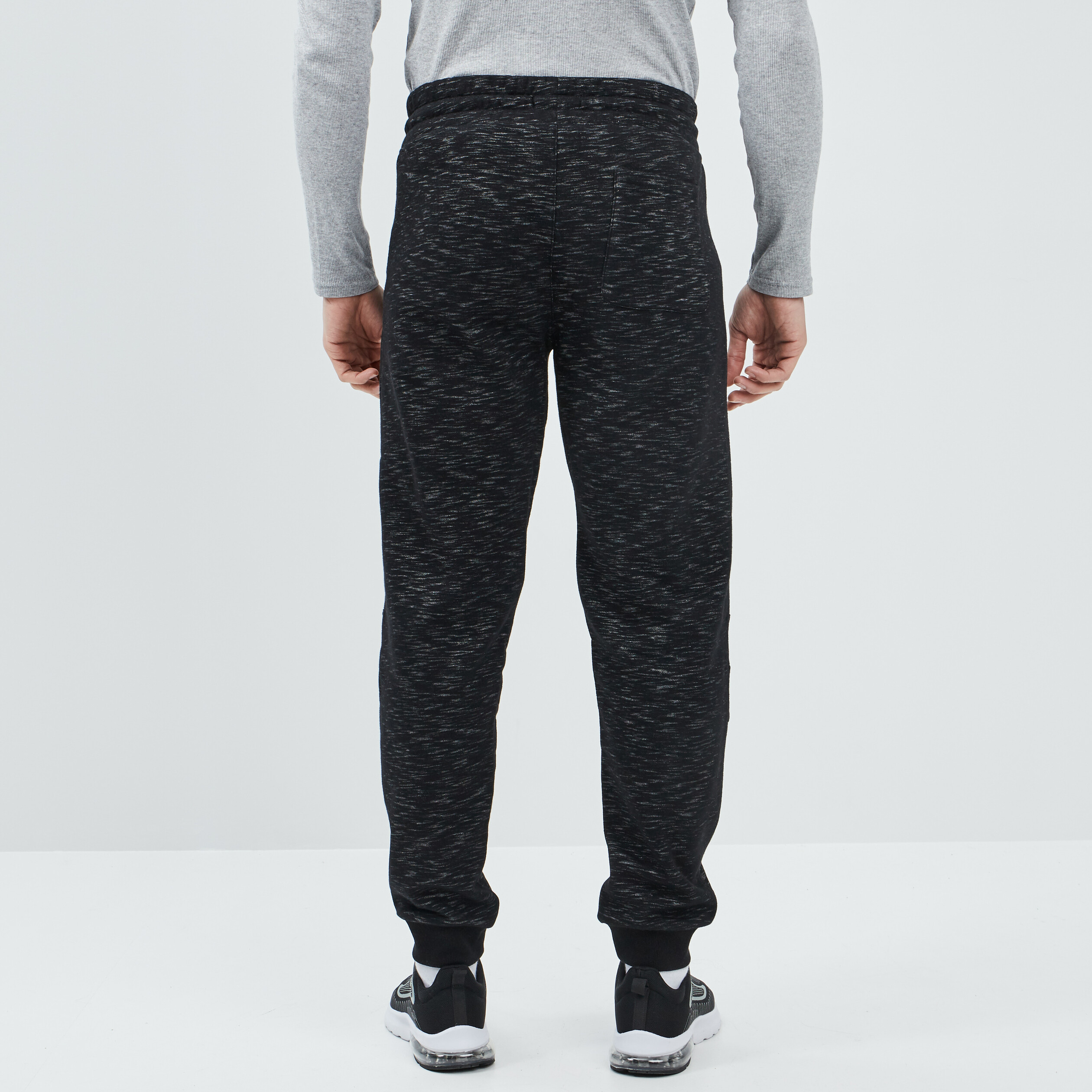 Pantalon jogging taille élastiquée noir homme | La Halle