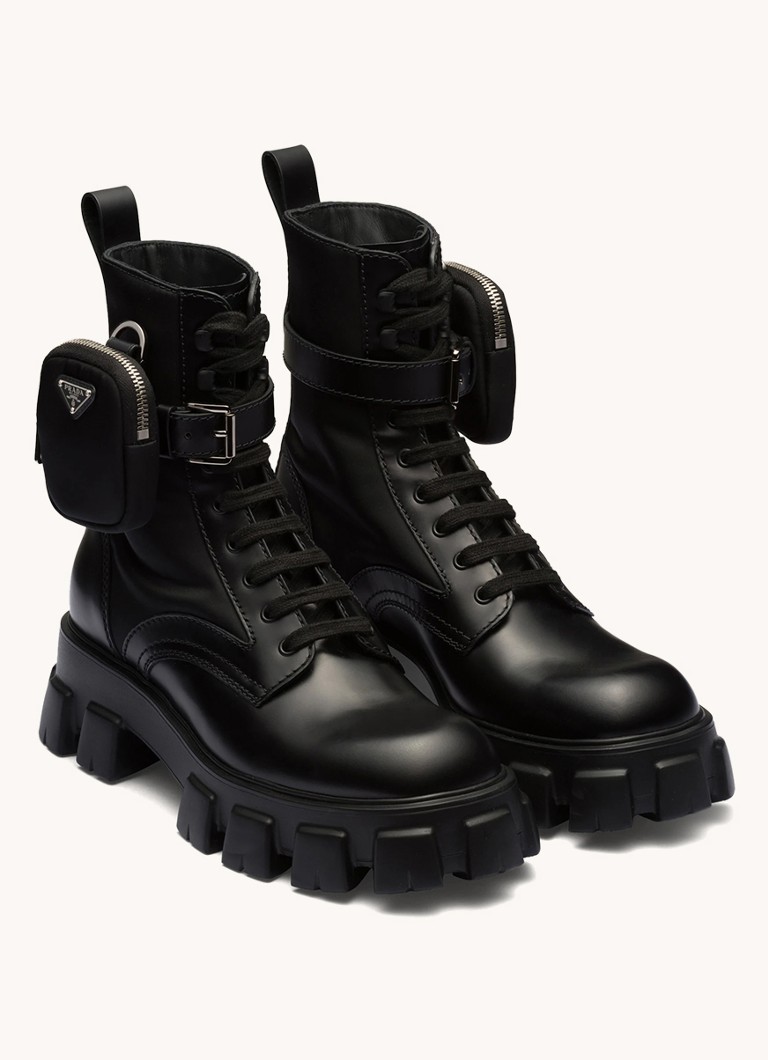 Prada  Monolith veterboot van leer
