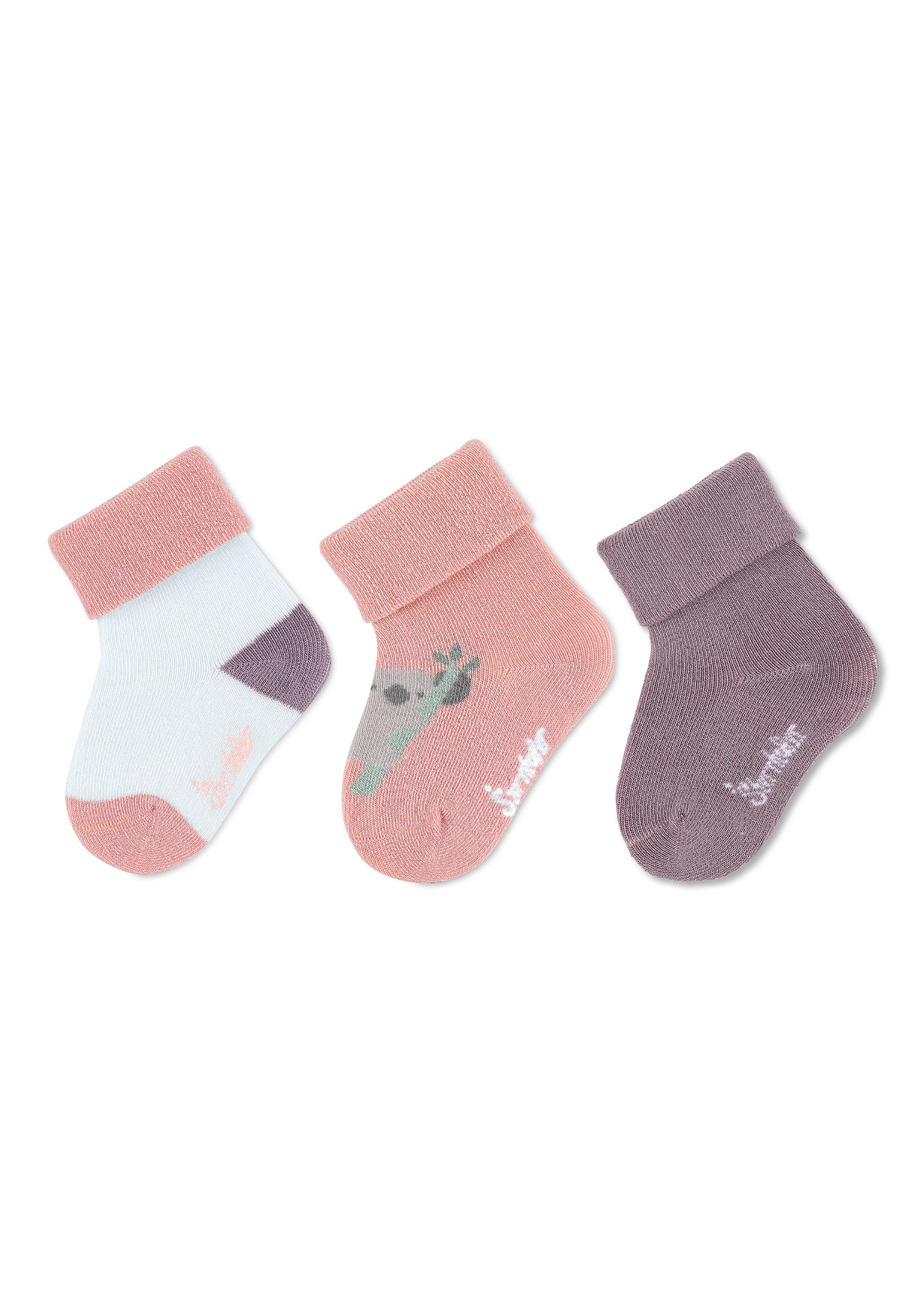 Babysocken im 3er-Pack uni, Koala und 3farbig