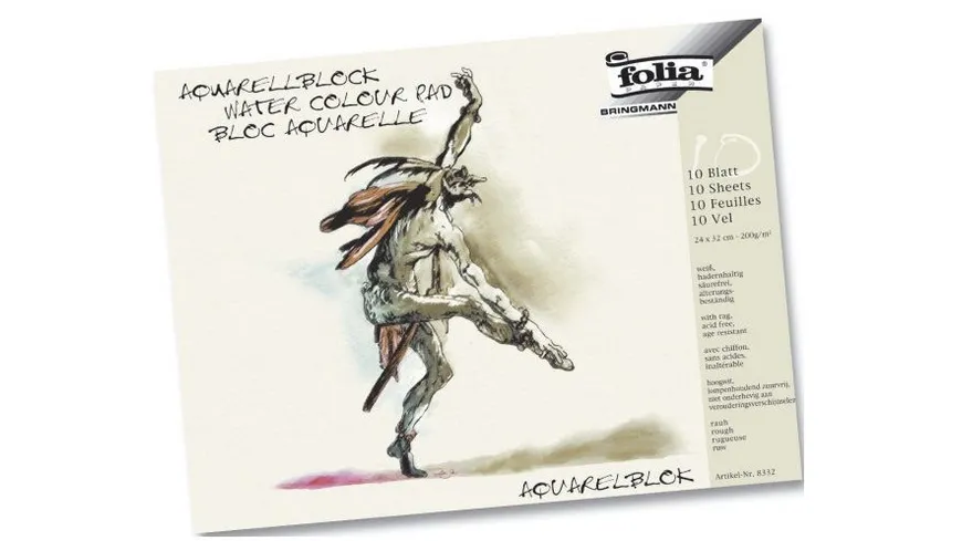folia Aquarellblock rauh 36 x 48cm