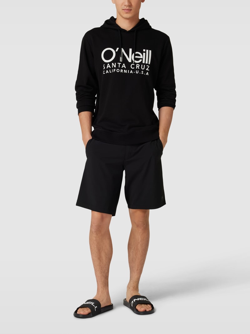 Slides mit Label-Applikation in schwarz
