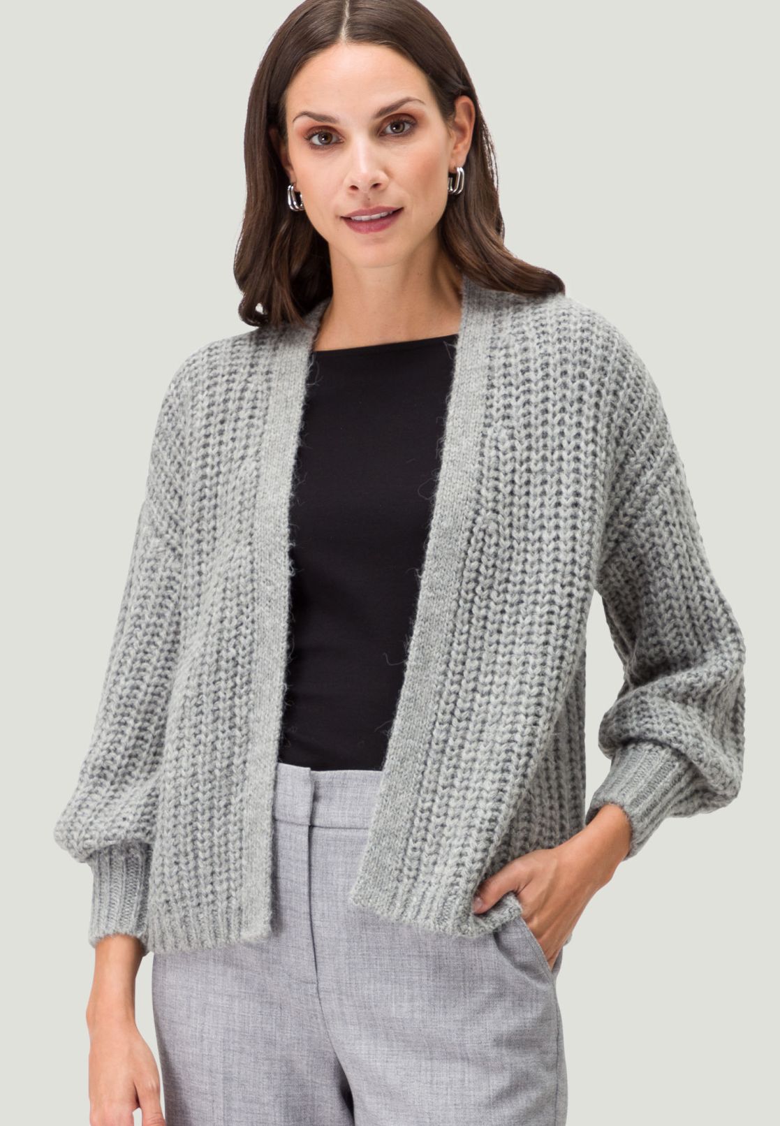 Grobstrickjacke offener Style