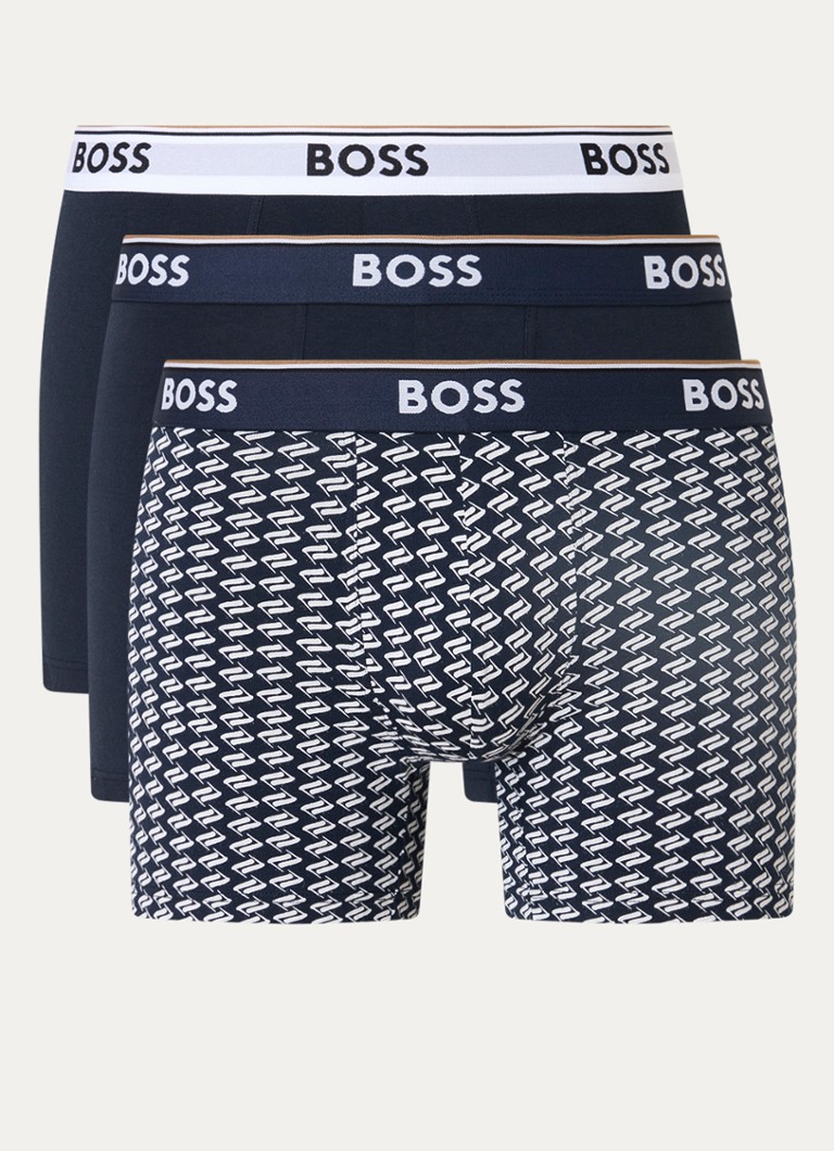 Lot de 3 boxers HUGO BOSS avec ceinture logotée