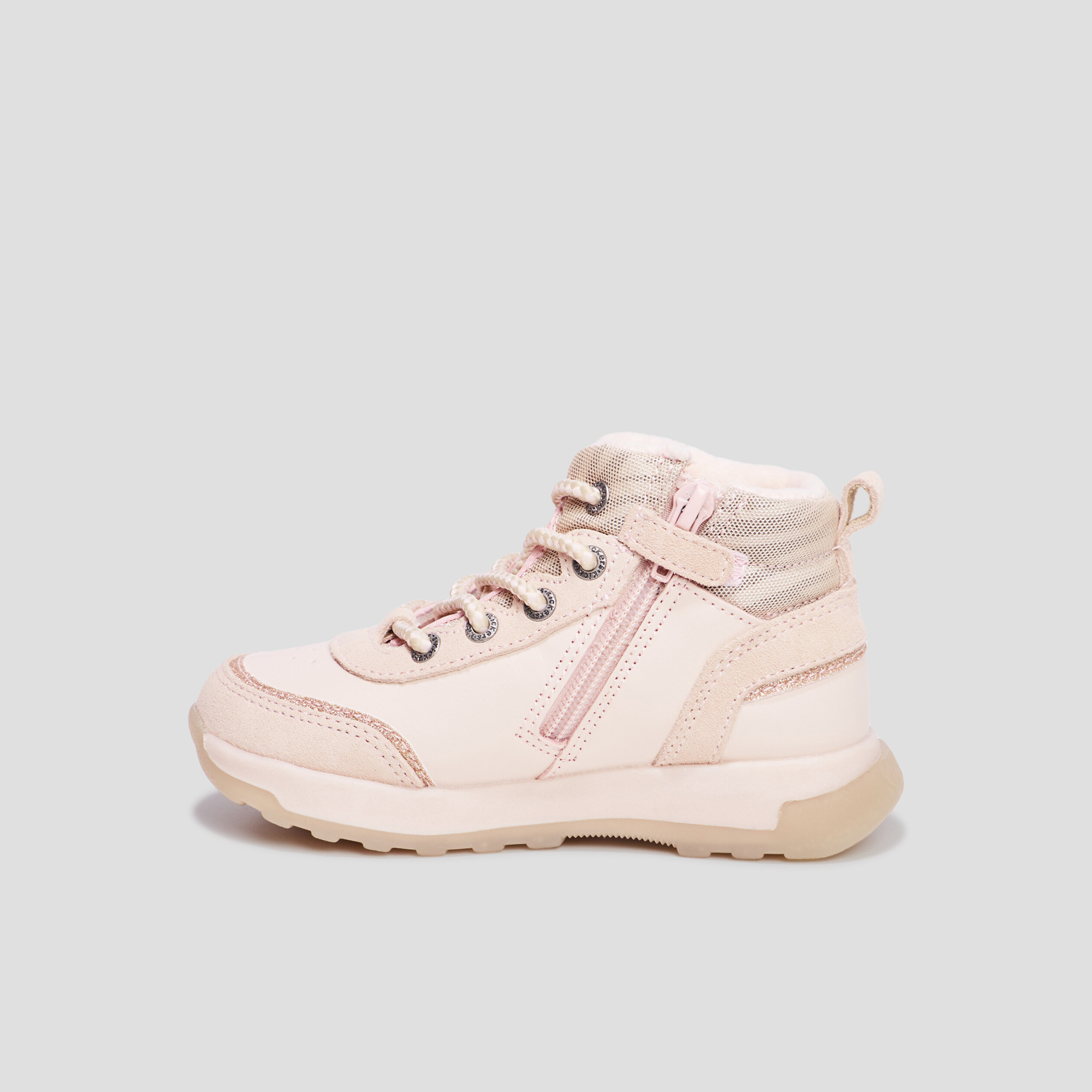 Bottines zippées Kickers Fauna rose fille | La Halle