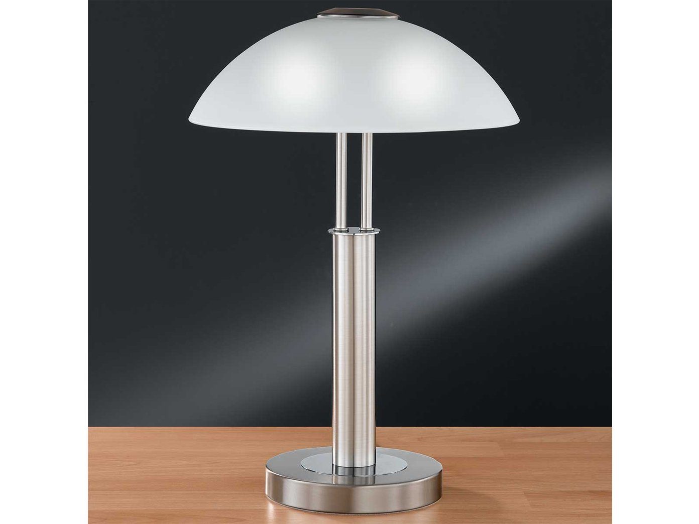 WOFI Nachttischlampe, Dimmfunktion, ohne Leuchtmittel, dimmbar, große Designer Tischlampen Glasschirm Pilzlampe, Höhe 42cm