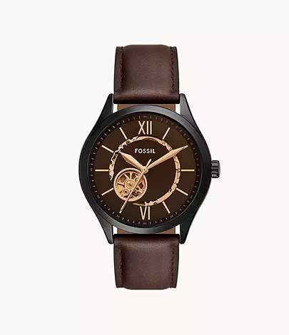 Fossil Outlet Uhr Fenmore Automatikwerk Leder braun