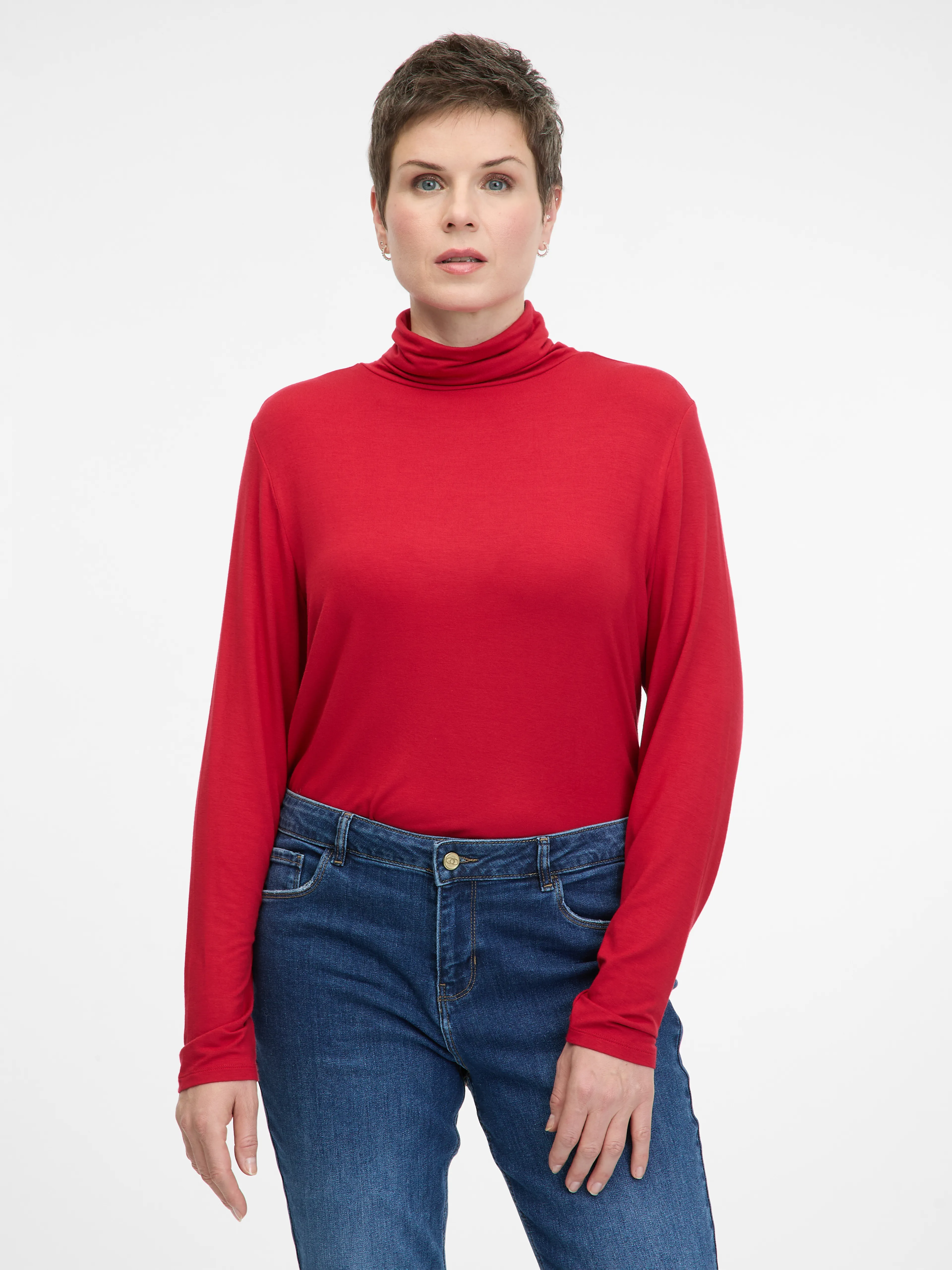 Rotes Damen-Langarm-T-Shirt ORSAY