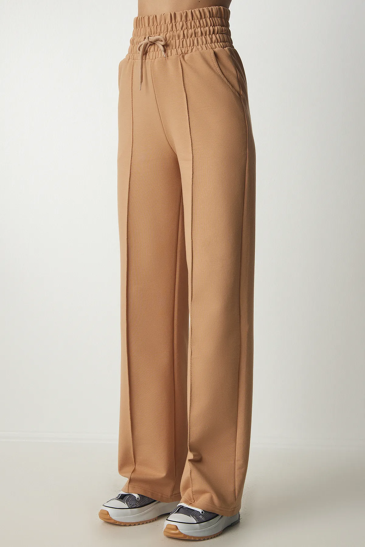 Happiness İstanbul  Damen Biscuit Pocket Basic Strick-Jogginghose XR00018