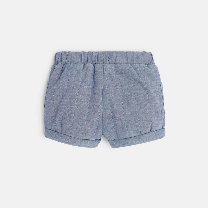Short en chambray matelassé bébé fille