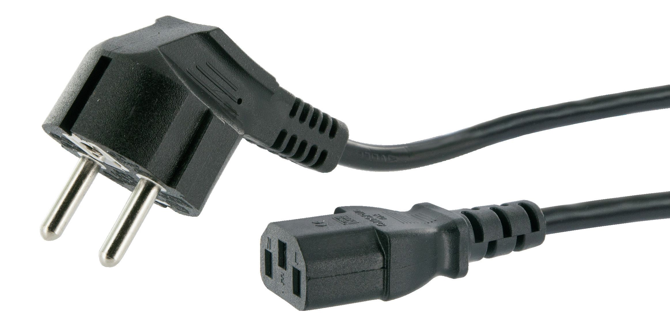 Schwaiger CK80 1,8 Meter 230 Volt schwarzes Stromversorgungskabel