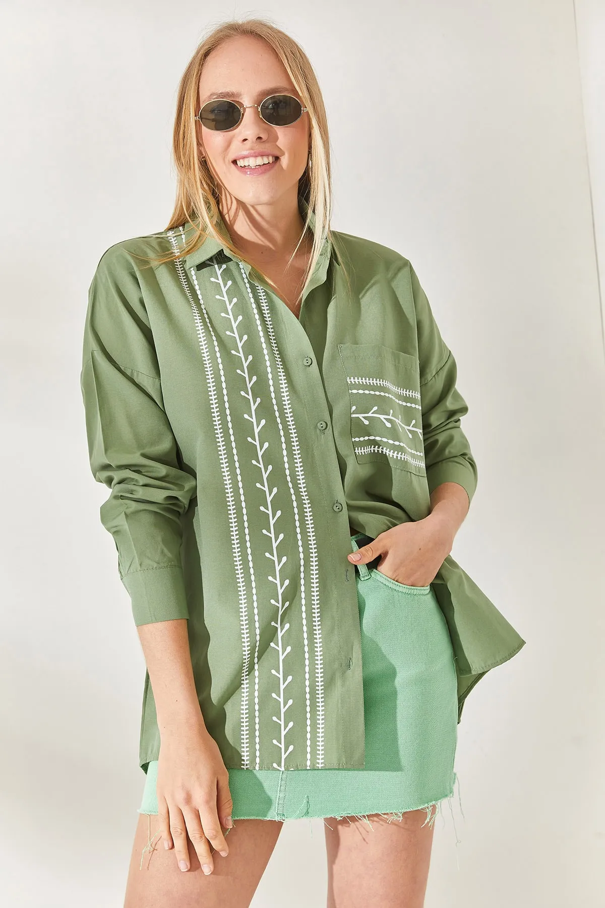 Olalook  Hemd - Grün - Relaxed Fit