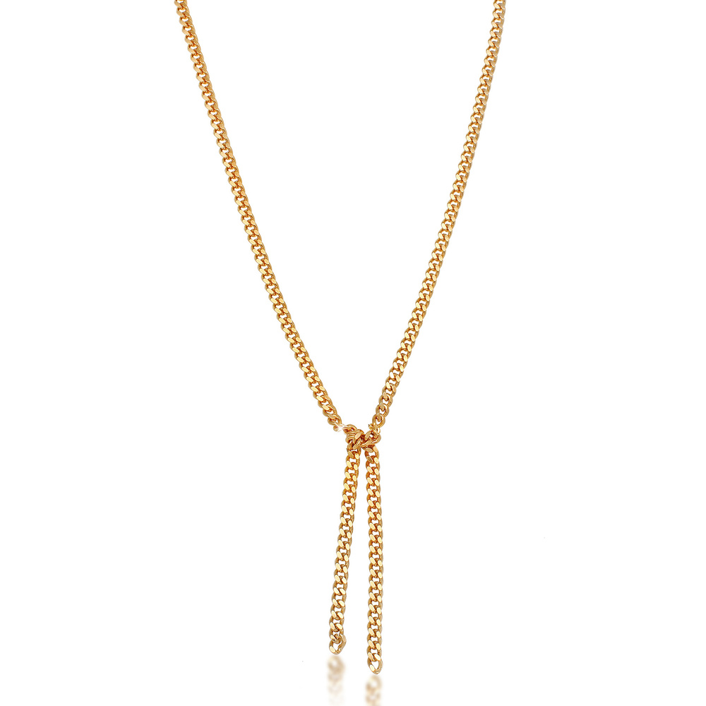 Elli PREMIUM Elli PREMIUM Collier Femmes Chaîne en Y Noeud Basique Tendance en Argent Sterling Bijoux