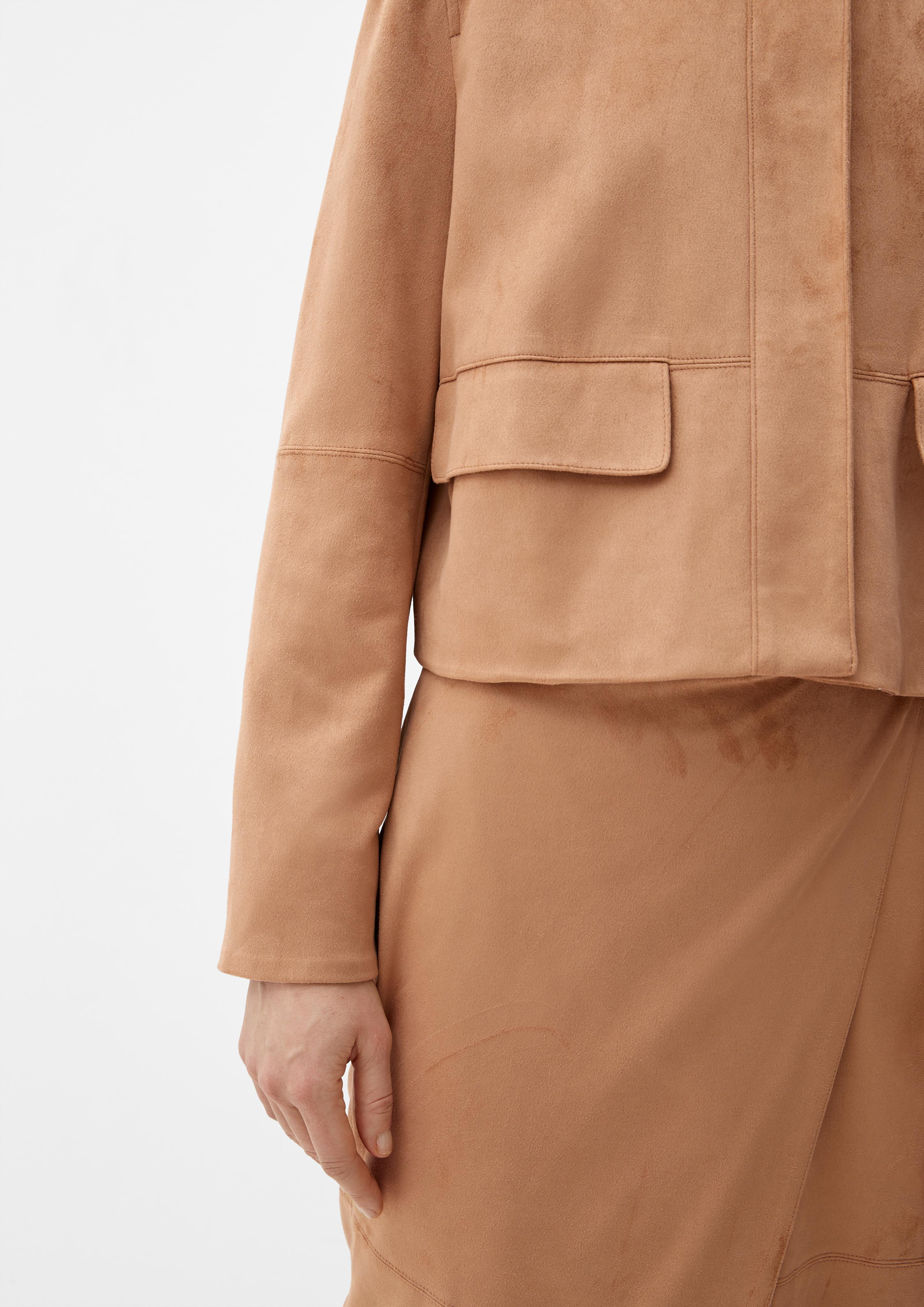 Jacke in Veloursoptik  2132529-8461