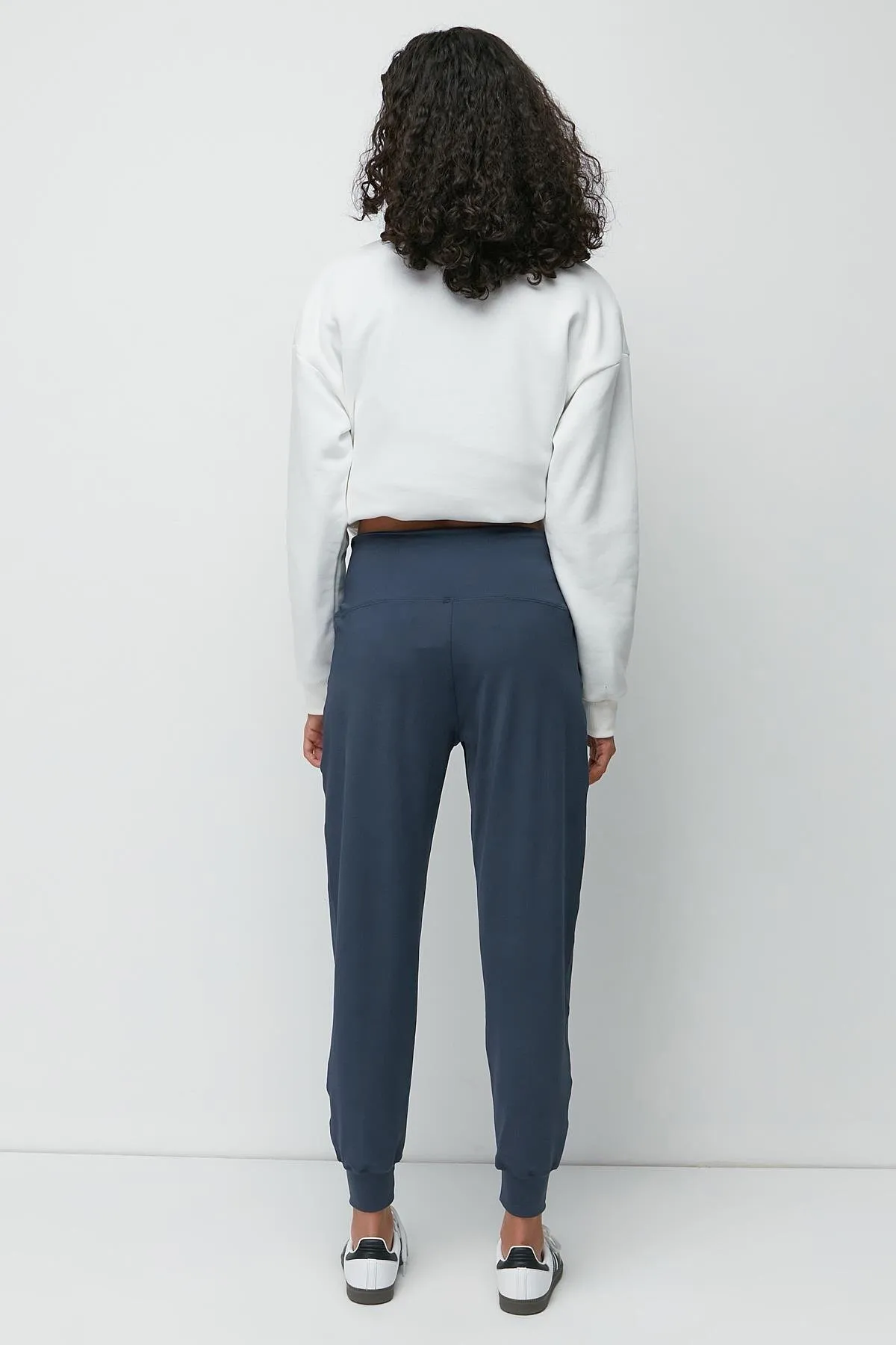 C&City  Jogginghose mit hohem Bund und Bündchen am Bein, 811 Indigo