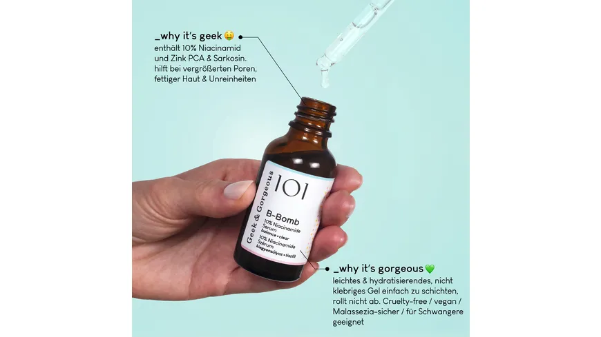 Geek & Gorgeous 101 B-Bomb 10% Niacinamide Serum 30 ml
