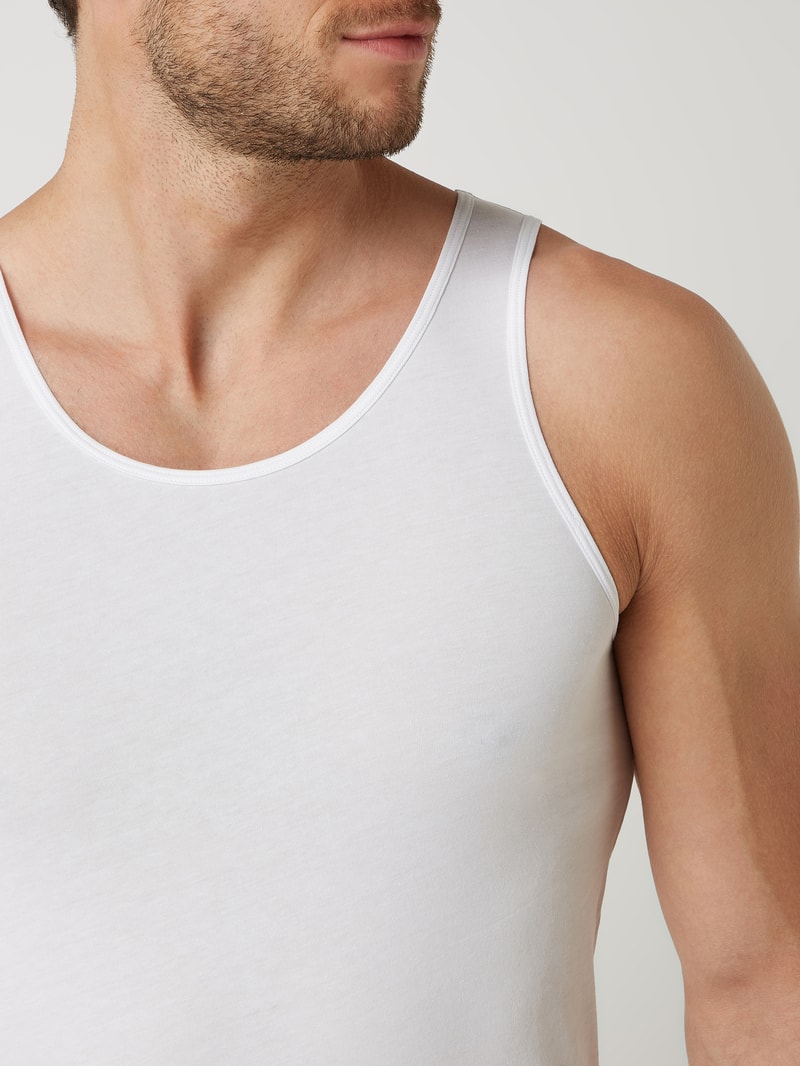 Tanktop aus Baumwolle im 2er-Pack in weiß