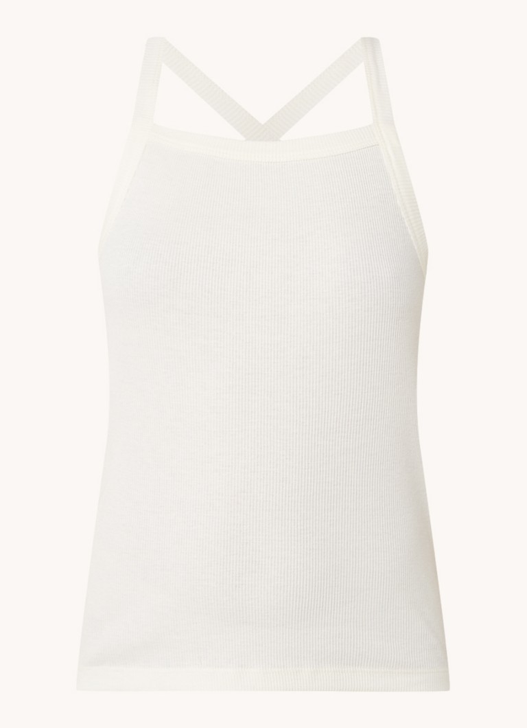 ba&sh Carmen rib knitted top with stretch