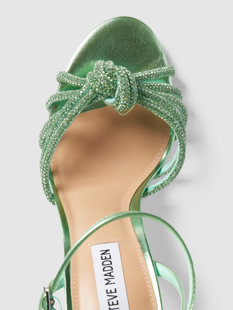 Sandalette mit Pfennigabsatz Modell 'BEDAZZLE' in hellgrün