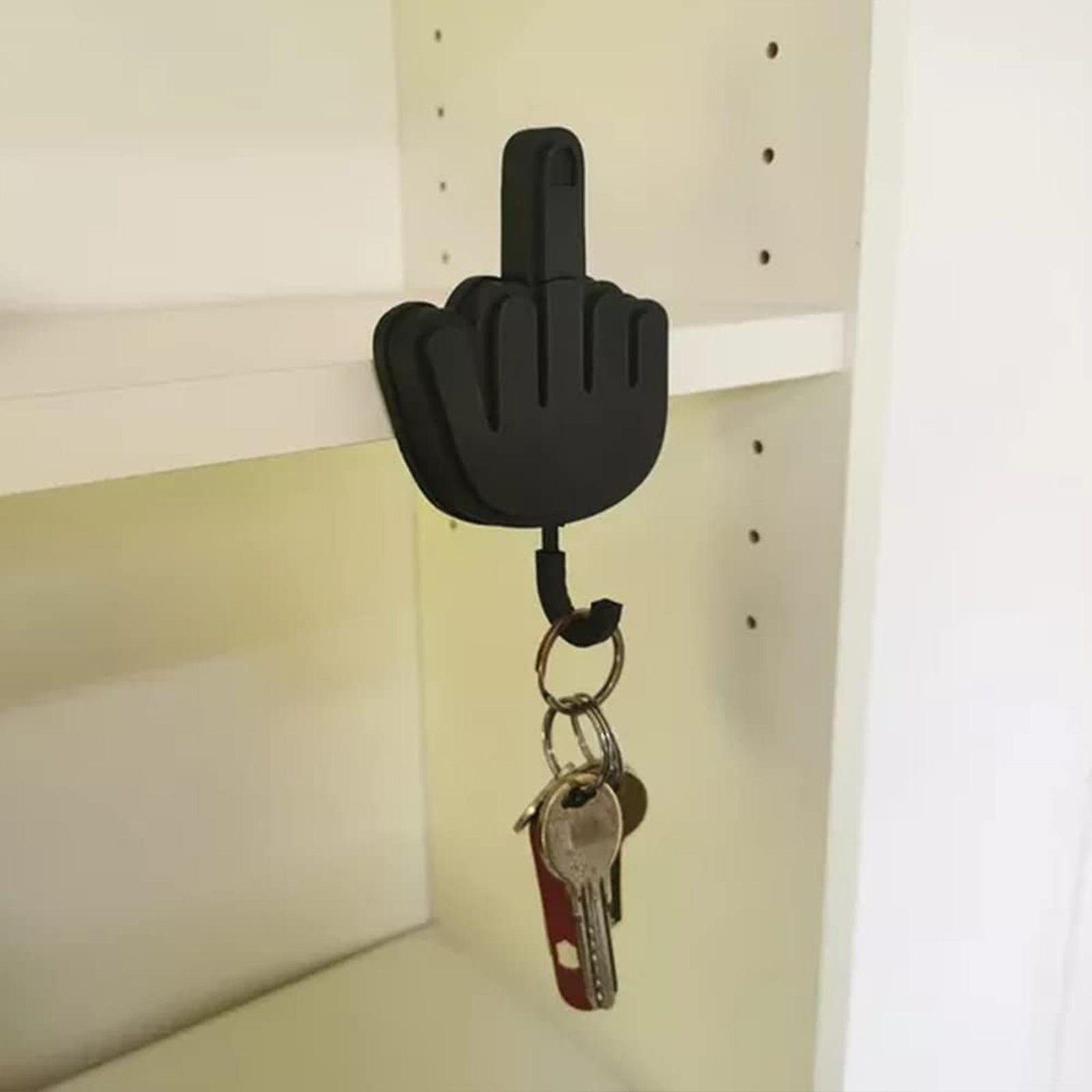 EBUY Wandhaken Selbstklebender Schlüsselhaken für den Mittelfinger, (1-St)