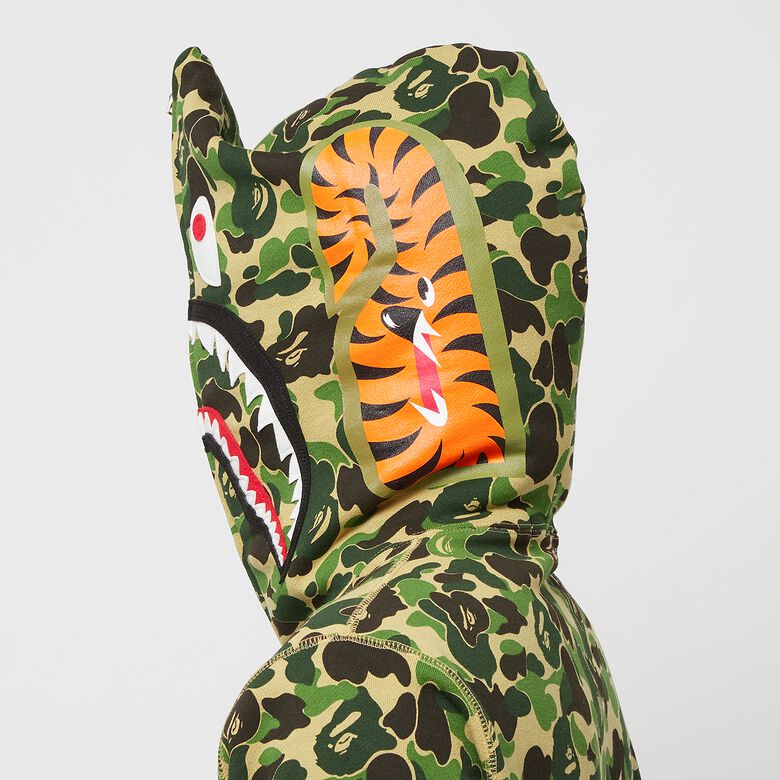 A Bathing Ape ABC Camo Shark Full Zip Hoodie M green