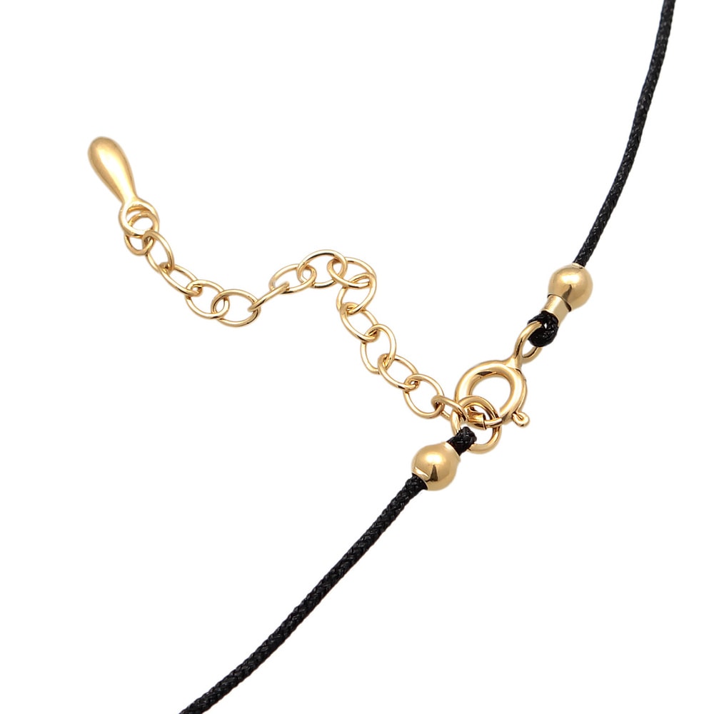 Elli Elli Collier Femmes Choker Evil Eye Pendentif avec cristal et textile en argent s collier