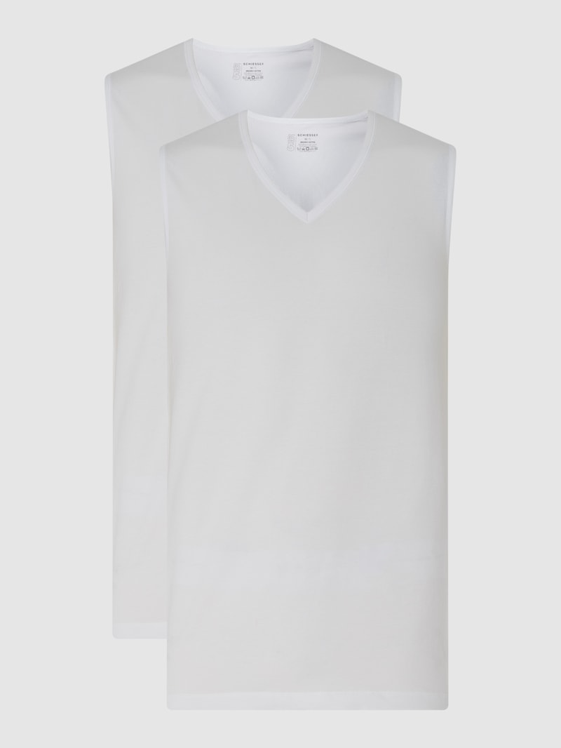 Tanktop mit Stretch-Anteil im 2er-Pack in weiß