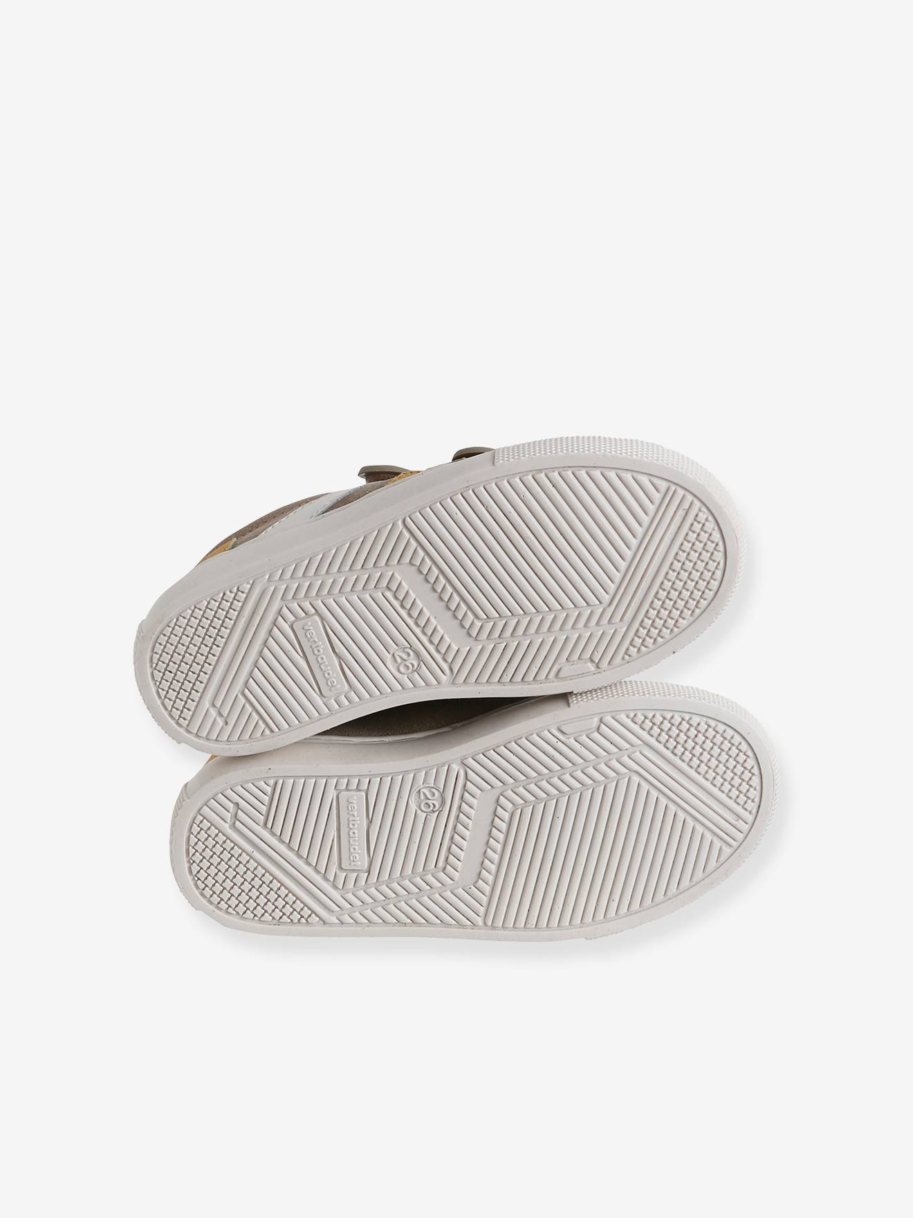Baskets scratchées cuir garçon collection maternelle marine