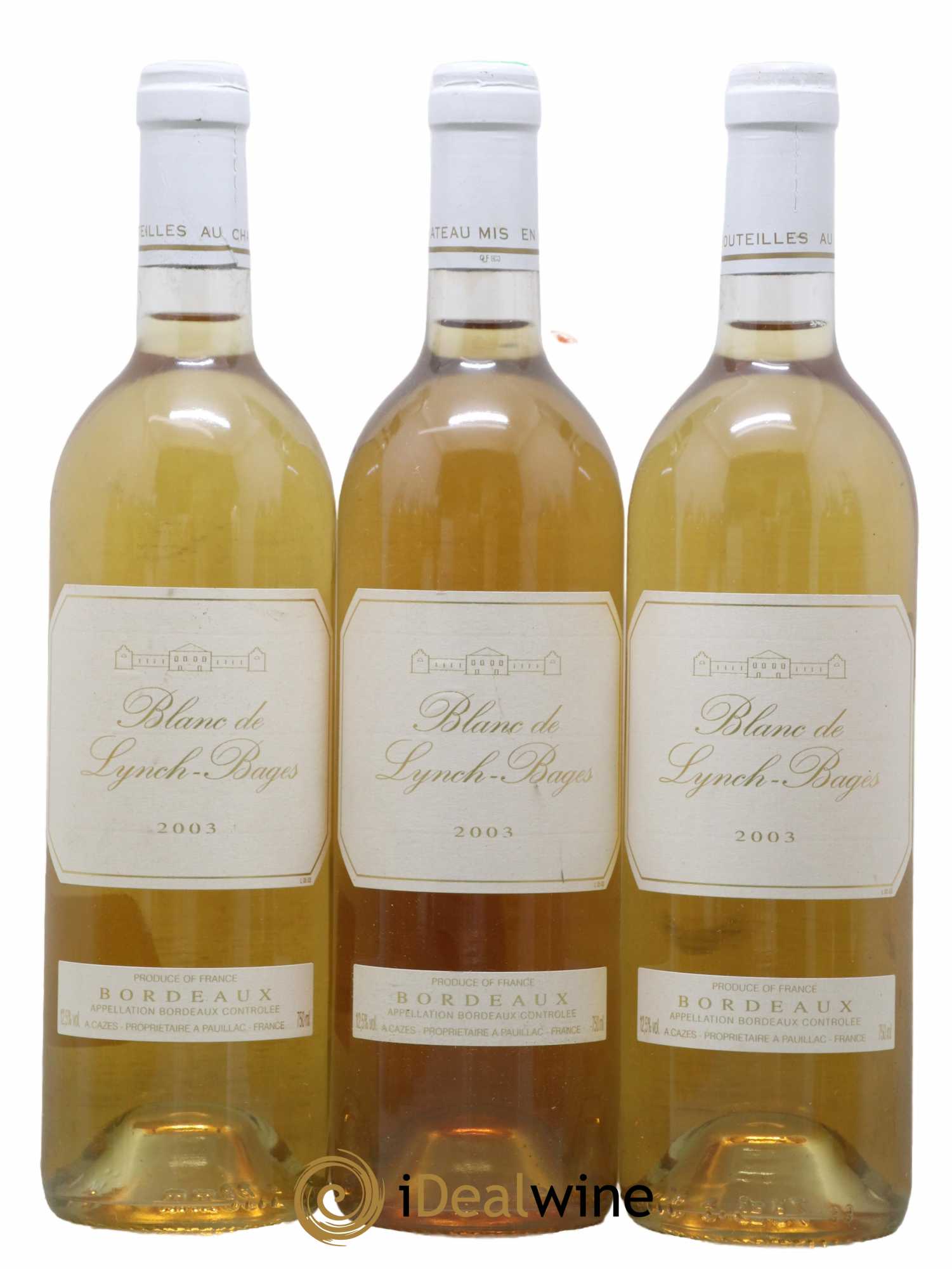 Blanc de Lynch Bages  2003 - Lot de 12 Bouteilles