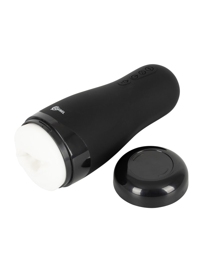 Rebel Masturbator mit Vibration Masturbator with 3 Functions in schwarz günstig kaufen 26 cm