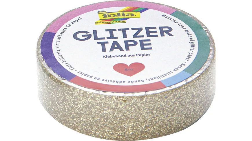 FOLIA Glitzer-Tape gold 5 m