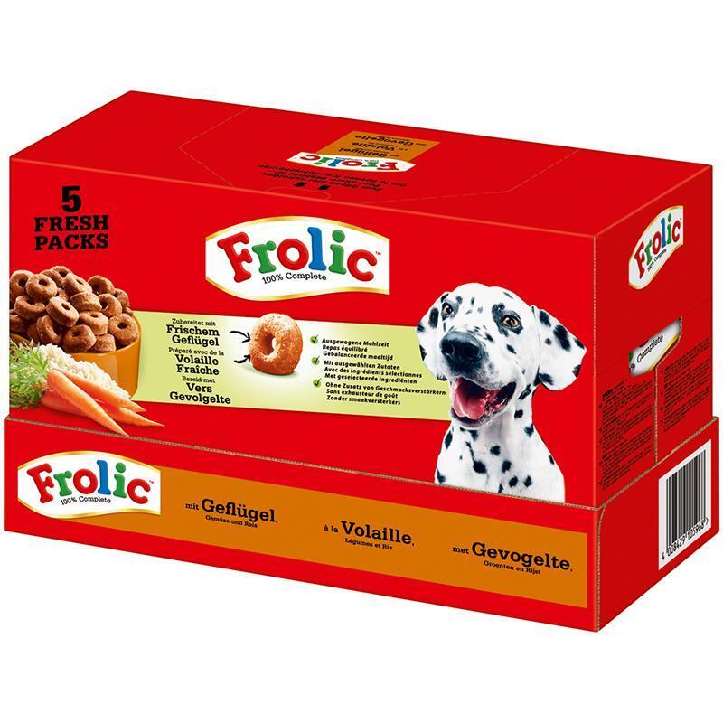 Frolic Hundetrockenfutter Frolic 5 Fresh Packs Geflügel, Gemüse und Reis 5 x 1,5kg