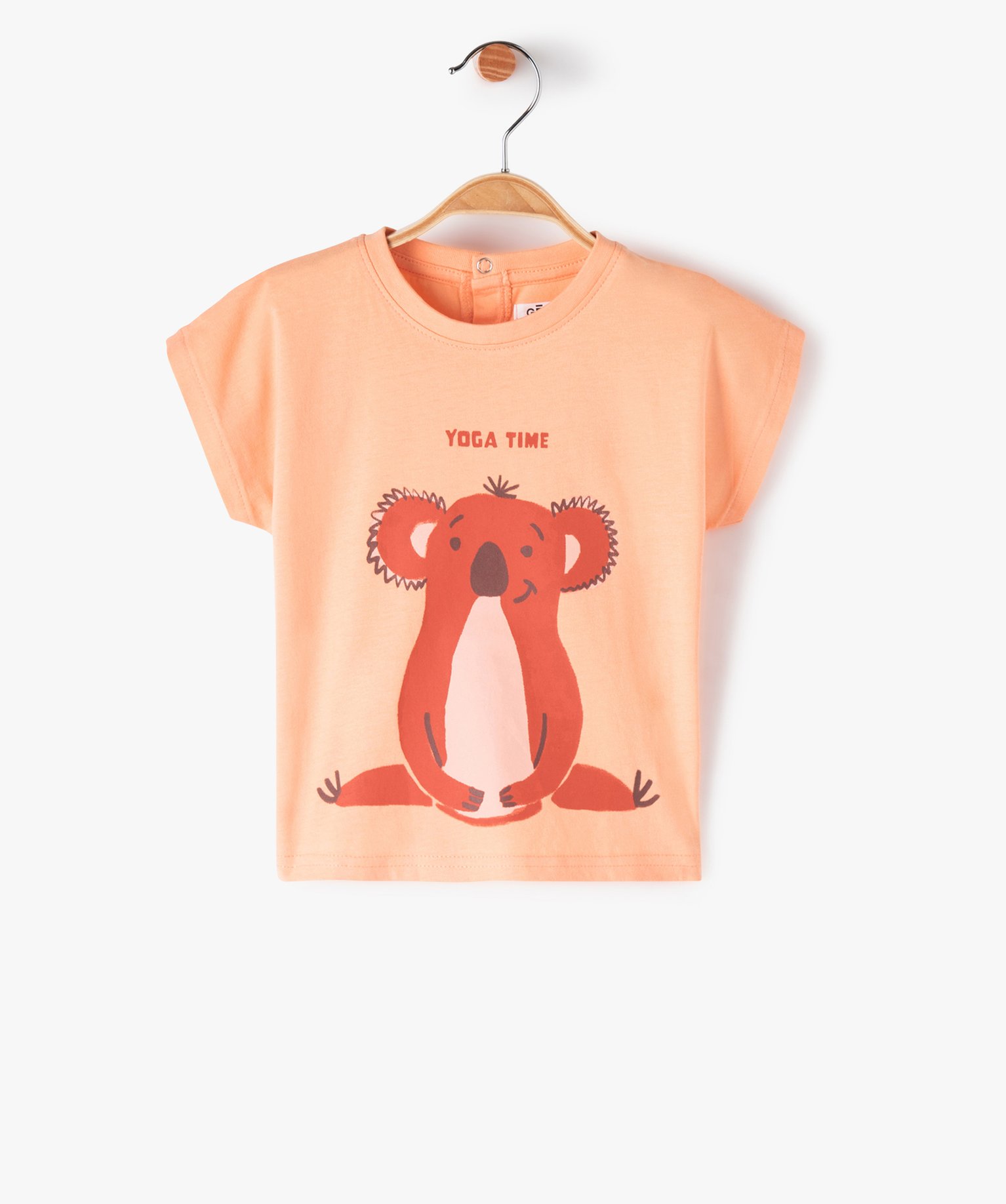 Tee-shirt bébé Garçon coupe oversize à manches ultra cou... orange | GEMO
