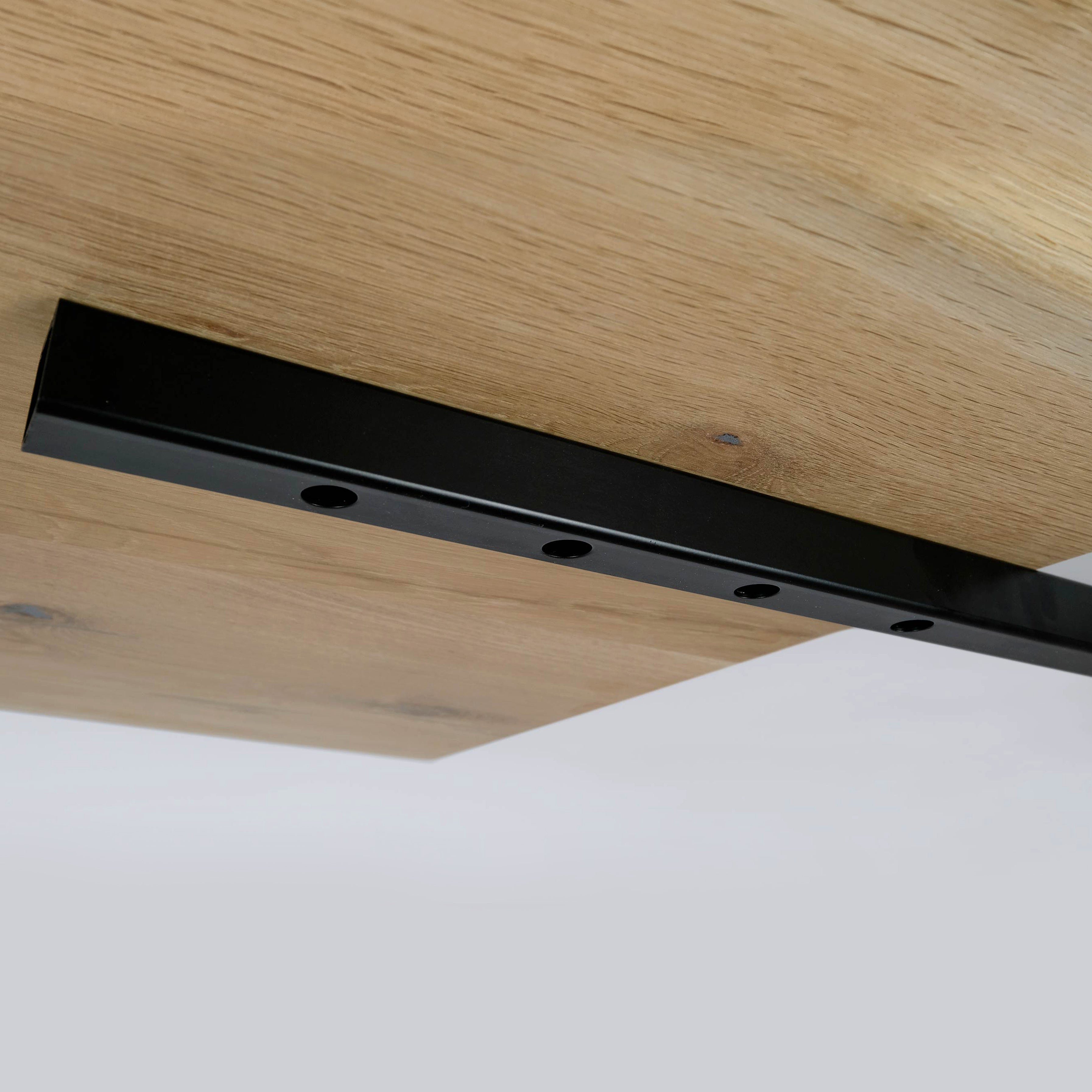Natural Goods Berlin Ansteckplatte Tischplattenverlängerung, 2St., Ansteckplattenhalter, Tischplattenhalterung, Erweiterungsplattenstütze, 60cm, Schwarz