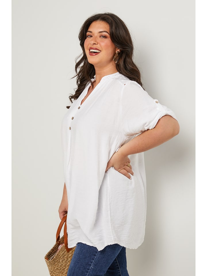 Curvy Lady Tunika in Weiß günstig kaufen