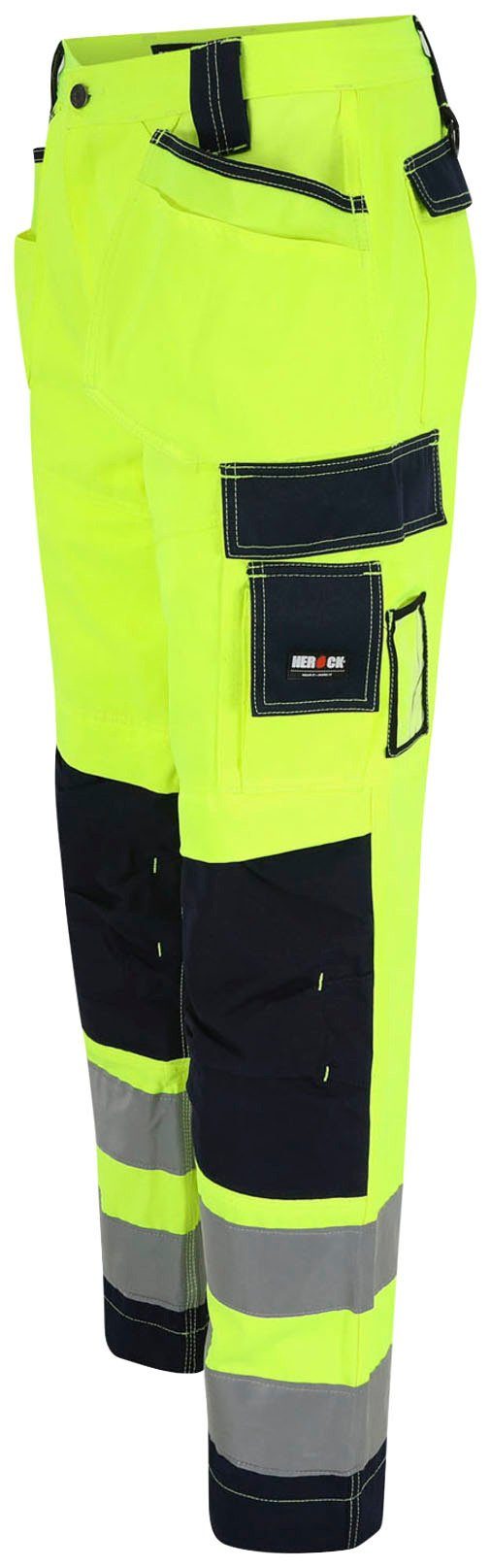 Herock Arbeitshose Styx Warnschutz Hose Wasserabweisend, viele Taschen, 2 feste Nageltaschen, sehr angenehm