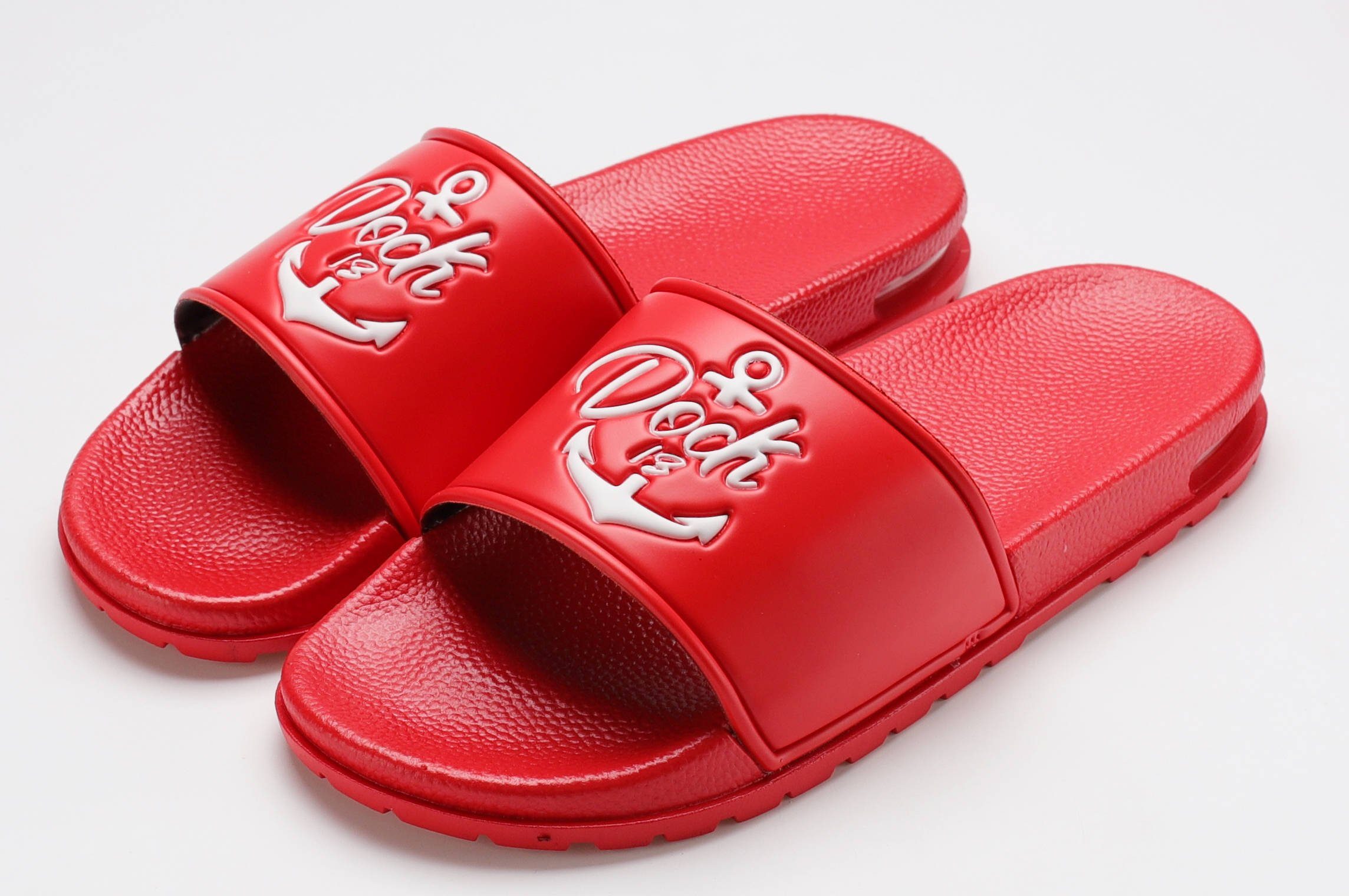 Dock13 Dock13 Unisex-Erwachsene Badelatschen / Hausschuhe „Wismar“ Rot 40 Badeschuh