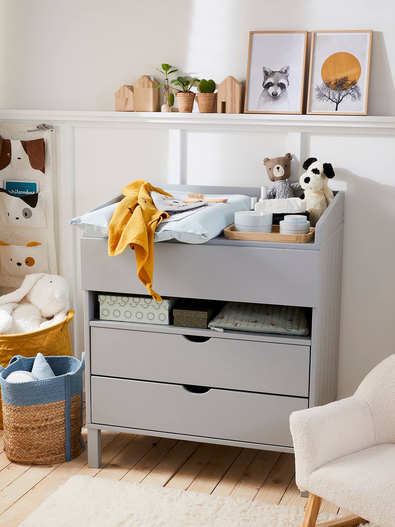 Vertbaudet Baby Wickelkommode HOLIDAYS - grau