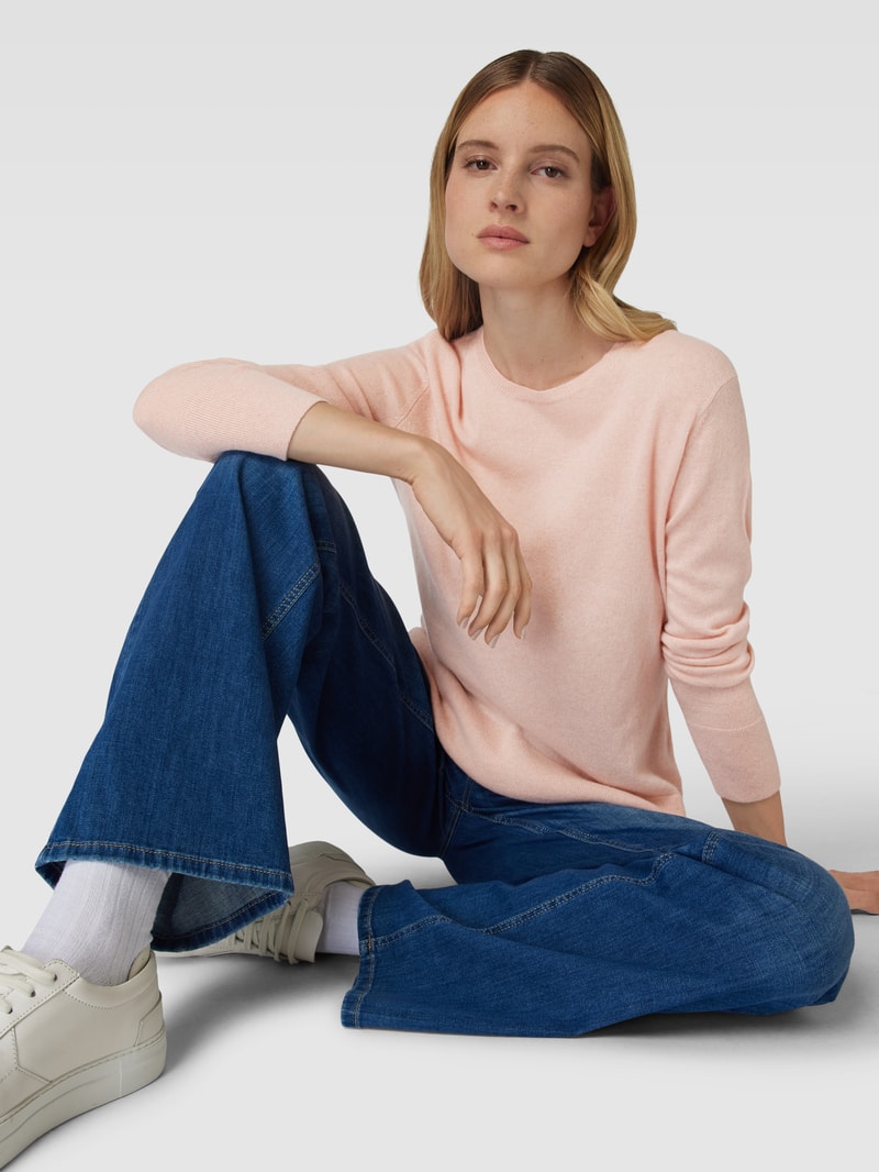 Strickpullover aus Kaschmir in rosa meliert