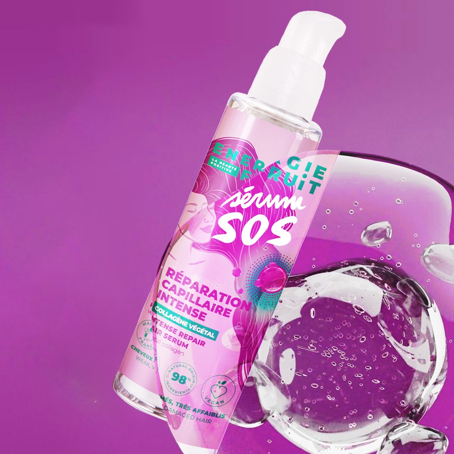 Energie Fruit SOS Intense Repair Hair Serum - Meget skadet hår - Plantekollagen