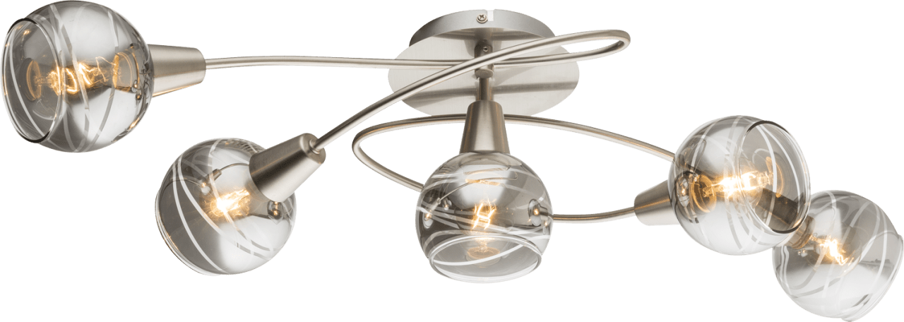 Globo Lighting - ROMAN - Deckenleuchte Metall Nickel matt, 5x E14 LED