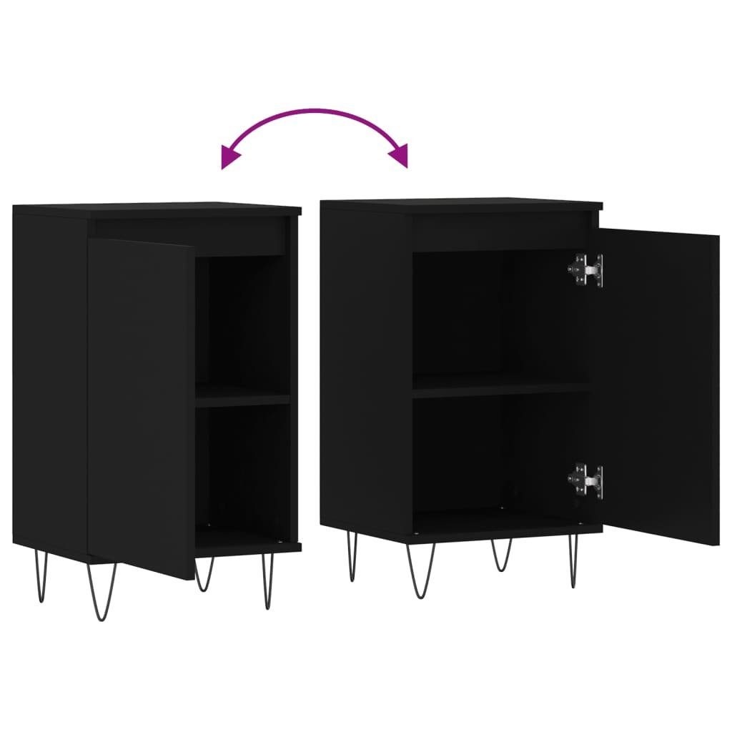 vidaXL Anrichte Sideboards 2 Stk Schwarz 40x35x70 cm Holzwerkstoff Kommode