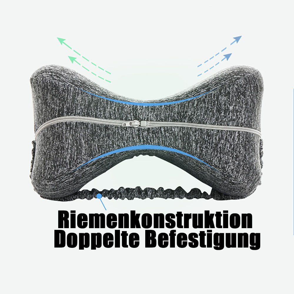 Sarfly Seitenschläferkissen ergonomisches Beinkissen, 1-tlg., graues hohles Herz