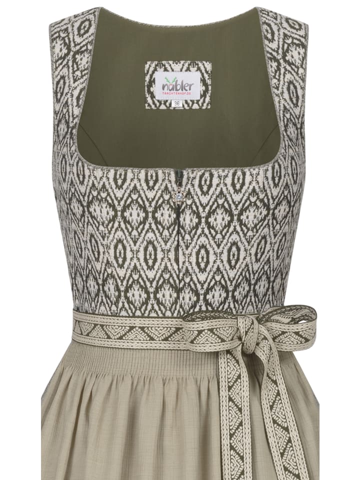 Nübler Midi Dirndl Gudrun in Oliv günstig kaufen