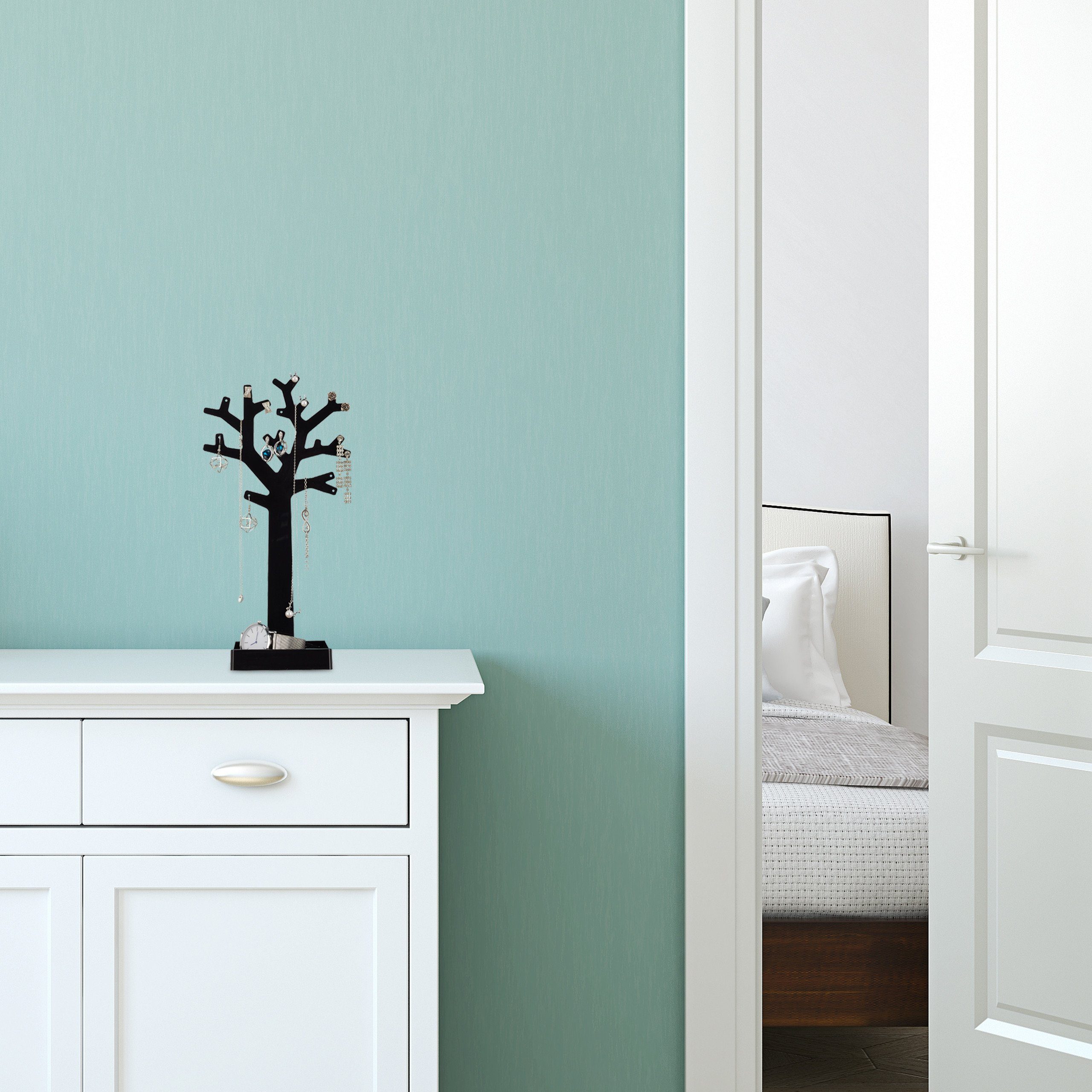 relaxdays Schmuckständer Schmuckständer Baum 2er-Set, Schwarz-Weiss