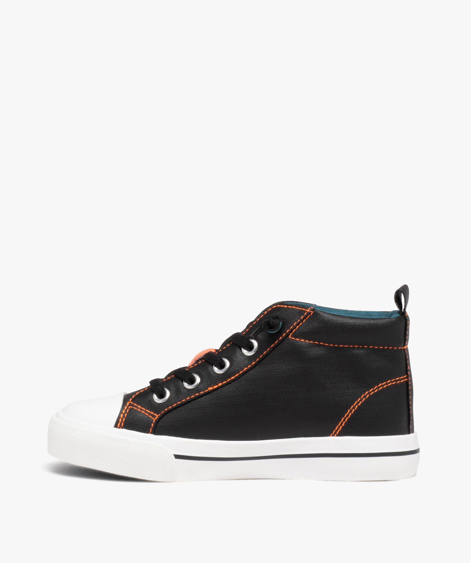 Baskets Garçon mid-cut déperlantes noir | GEMO